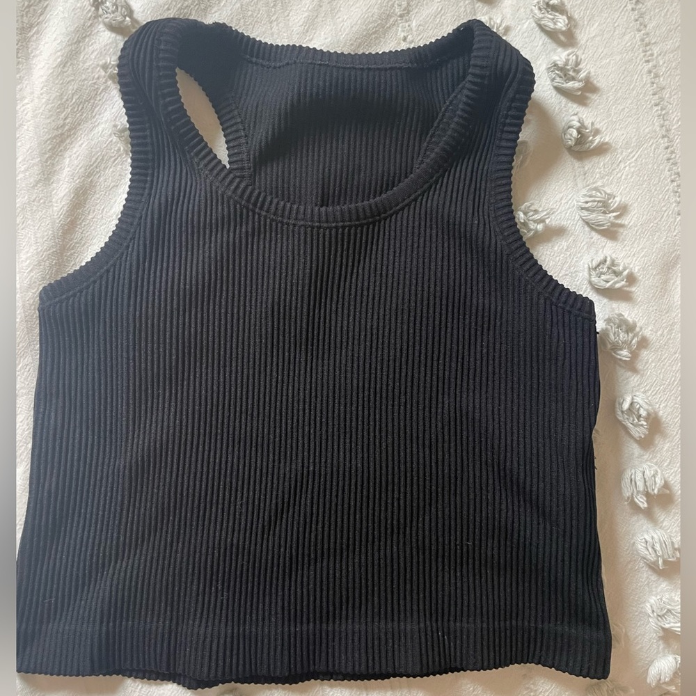 Ribbed athletic tank top